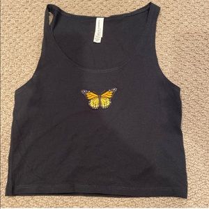 butterfly cropped cami tank
